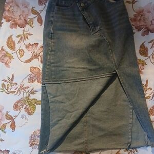 Asymmetrical Denim Skirt